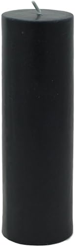 Vela pilar, 2 x 6 pulgadas, negro