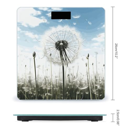 Báscula Digital de Baño Dandelion de Vidrio Templado miniatura 2