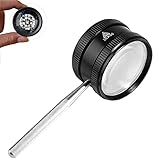 ☀【abnehmbarer Griff】 -- Lupe mit einem abnehmbaren Griff, kann Ihnen verschiedene Bedürfnisse bieten. Hopzty Lupe ist das ideale Vergrößerungsglas für feine Arbeit, Reparatur und Beobachtung. Keine Verzerrung, mit komfortablem ergonomischem Griff, geeignet für Kinder, Senioren, Uhrmacher, Geologen, Sammler von Münzen und Briefmarken und Profis.