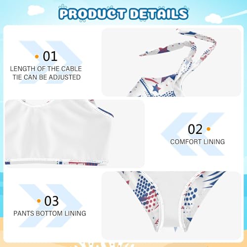 KLL Stars and Stripes Girls 2 Piece Bikini Sets Quick-Dry Beach Bathing Suit Bathing Suit4