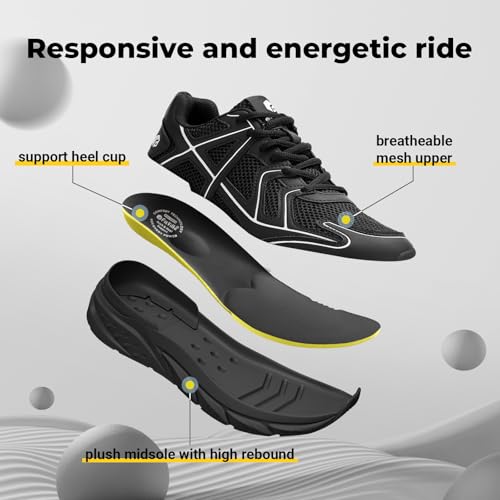 Image of FitVille Mens Walking Shoes Wide Width Thicker Cushioning Sneakers Extra Wide Shoes for Men Bouncy Shoes Non Slip Workout Gym Athletic Sneakers