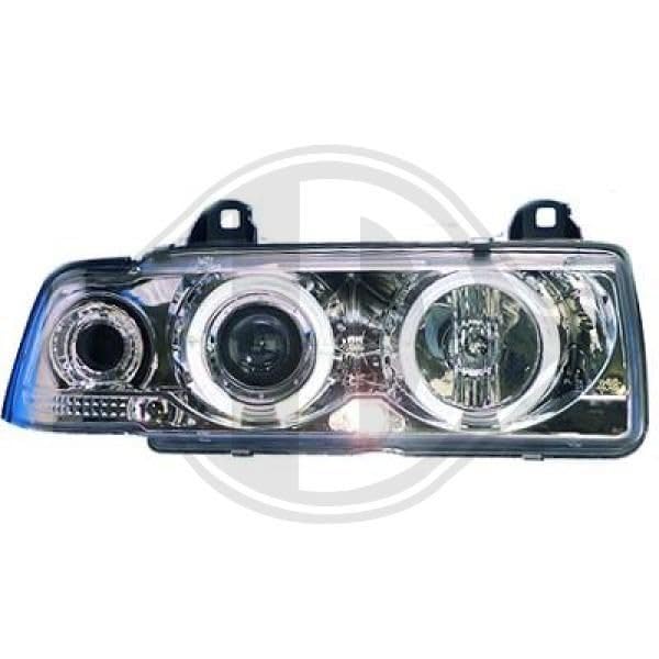 Head Set LED Angel Eyes in. pro. 1213681 finition chrome transparent haute définition
