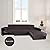 Easy-Going Sofa Slipcover L Shape Sofa Cover Sectional Couch Cover Chaise Lounge Slip Cover Reversible Sofa Cover Furniture Protector Cover for Pets Kids Children Dog Cat (Large,Chocolate/Chocolate)