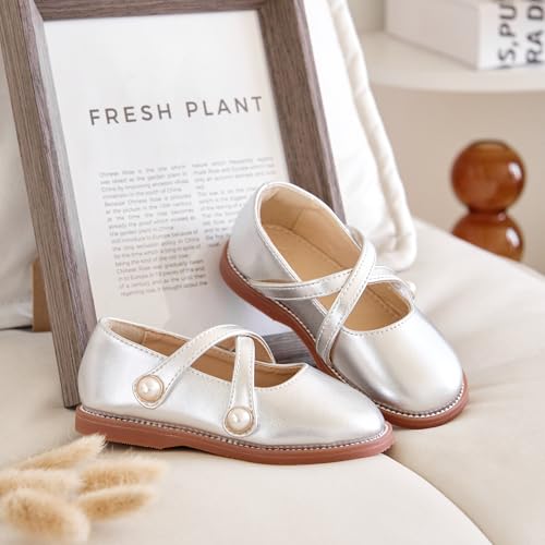 Image of Flaryzone Toddler Little Girl Mary Jane School Uniform Oxfords Flat Dress Shoes