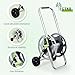 Garden Hose Reel Cart, Holds 75-150 Feet of 5/8-Inch Hose, Portable Hose Reel Cart With Wheels,Adjustable Handrail, Quick Hose Connector