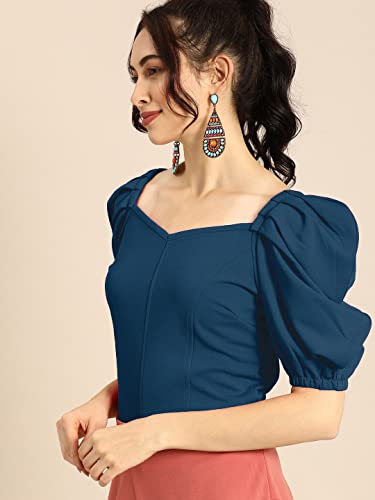 Image of Women's & Girl's Solid Short Sleeve Crop Top (LY-TopD6 Variation)