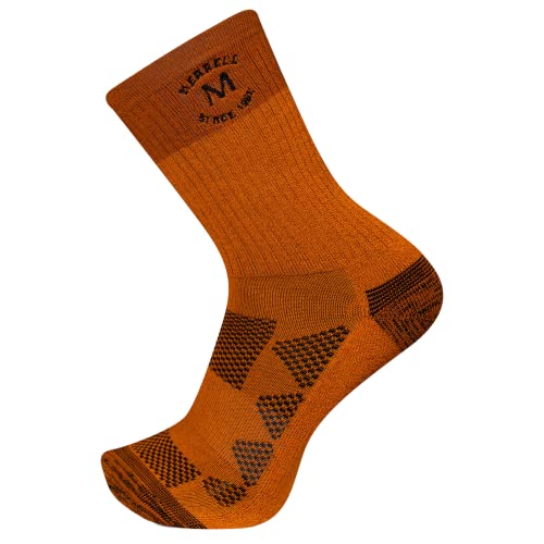 Image of Merrell Men's and Women's MOAB Hiking Midweight Cushion Socks - Unisex Coolmax Moisture Management and Arch Support