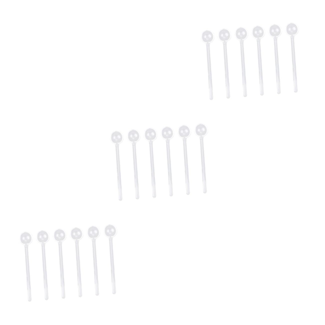MAGICLULU 18piezas Cucharas De Vidrio Mango De Cucharas De Café Transparentes Para Mezclar Té Café y Postres Casa