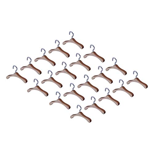 eastar 20Pcs Wooden Toy Furniture Accessory Clothes Hangers Fit For 12Inch 1/6 Scale