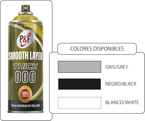 AEROSOLES P&F Filler Primer – Dickschichtige Spachtelmasse – Sprühgrundierung für 3D-Druck - Nachbearbeitung PLA – Universalgrundierung (grau)