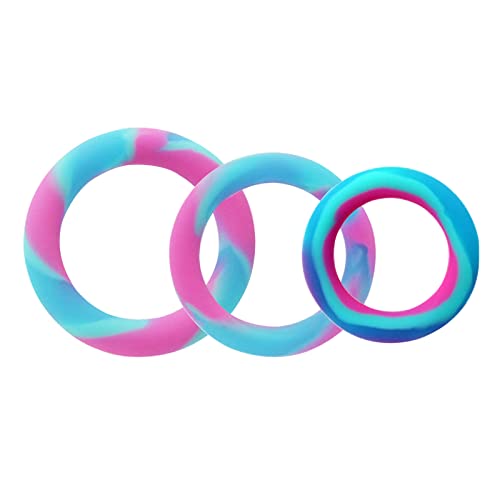 コックリング 3点セット ペニスリング シリコンコックリングおしゃれなカラフル色シリコンリング ペニス大人 の おもちゃアダルトグッズ男性用ペニスリング 男性用ペニスリング シリコンアダルトグッズ 男性あだるとぐっず - 画像1