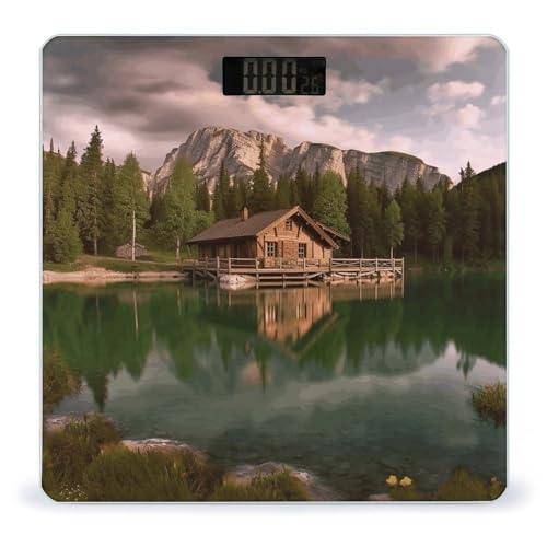Báscula digital de baño de vidrio templado 26x26 cm miniatura 1