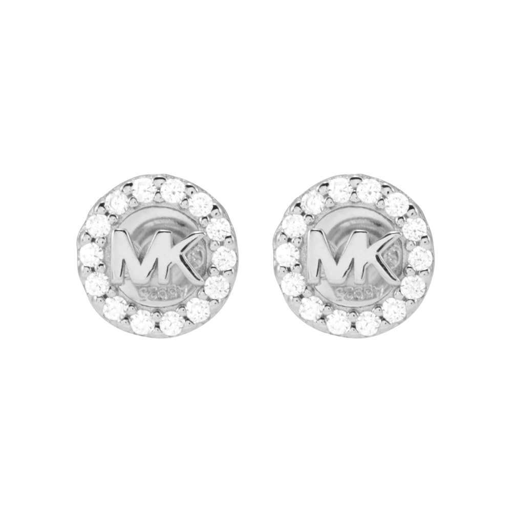 Michael Kors Women's Premium Kors MK Sterling Silver Logo Stud Earrings, MKC1727CZ040