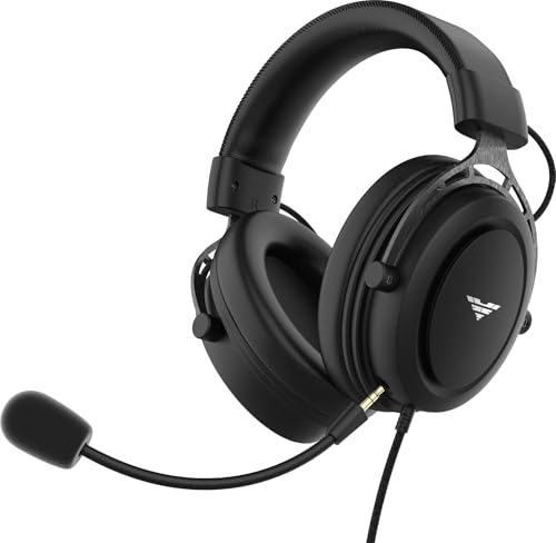 PREYON Storm Fly II Auriculares para Juegos, Sonido Envolvente 7.1, USB, micrófono extraíble con cancelación de Ruido, supraaurales para PC, PS5, Xbox Series X, con Cable.