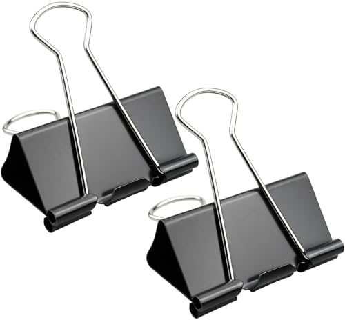 60 Pack Extra Large Binder Clips 2 Inch Binder Paper