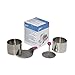 Ateco 4950 Round Food Molding Set, 2.75 by 2.1-Inches High, 4-Piece Set Includes 2 Rings, Fitted Press & Transfer Plate