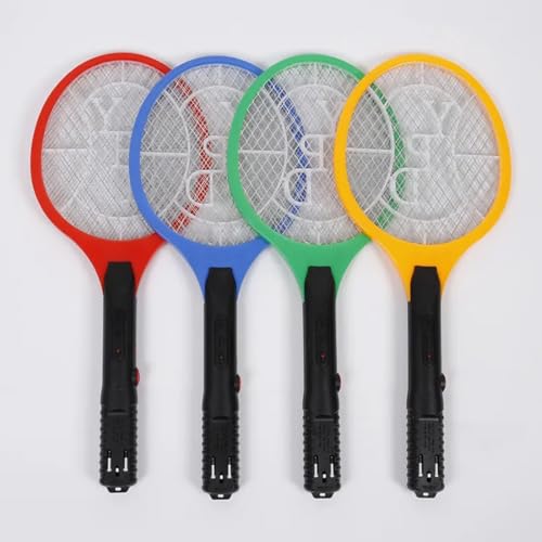 Panda Home Raqueta eléctrica Mata Moscas y Mosquitos - Inalámbrica, Gran Potencia,para Exterior e Interior,Todo Tipo de Insectos