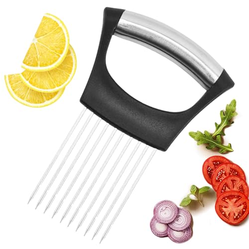 Rebanadora De Cebolla - Rebanadora De Cebolla, Soporte De Trituradora De Cocina Para Frutas | Rebanadoras De Verduras, Herramienta De Corte De Picadora Multifuncional, Herramienta De Asistente De