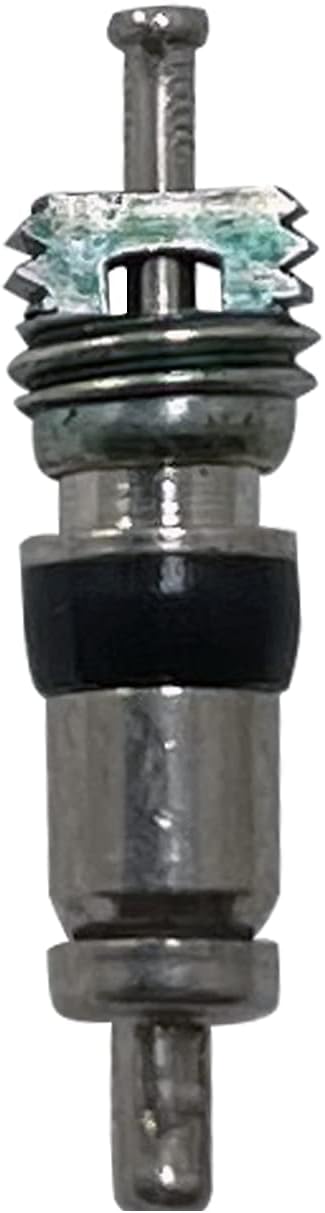 Sherco-Auto #2672 100 Pack Schrader Valve Core Automotive AC Black Seal, Brass, Check Valve, HVAC Valves, Valve, Black - Made in USA