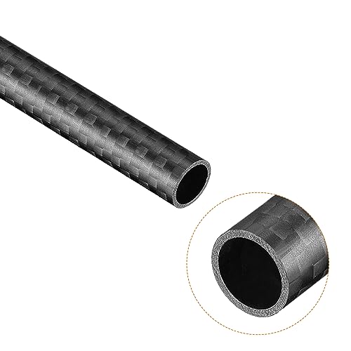 sourcing map 2Stk.Carbonfaser Rundrohr 10x8x330mm 3K Roll Eingewickelte Mattoberfläche für RC Airplane Quadcopter
