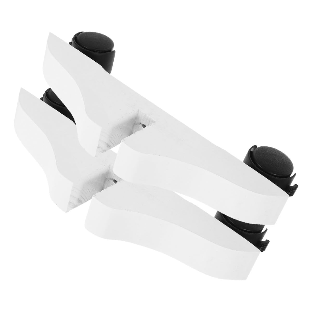 Socle en bois blanc pour paravent mobile avec roulettes - Lot de 2 supports stables Yardwe