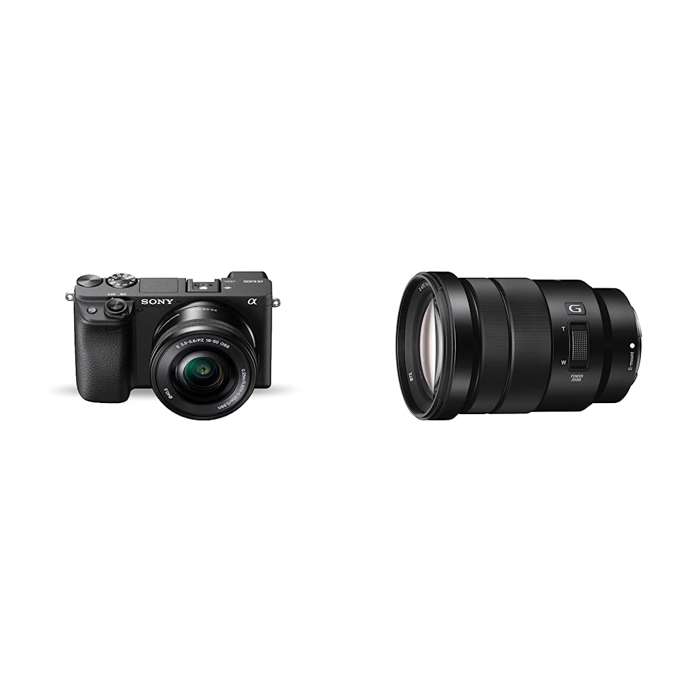Sony Alpha ILCE6400L 24.2MP Mirrorless Camera (Black) with 1650mm Power Zoom Lens (APSC
