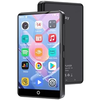 Lecteur MP3 avec Bluetooth et WiFi, Oilsky 80GB 4'' 1080P Lecteur MP4 à écran Tactile, Android 9.0, Lecteur MP3 Portable avec Spotify, Audible, Deezer (Noir)