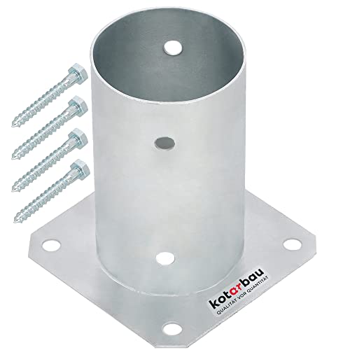 KOTARBAU® - Casquillo atornillable de 81 mm de diámetro para postes redondos...
