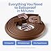 Furniture Edge 16.2ft & Corner Guards | Protective Foam Cushion | 15ft Bumper 4 Adhesive Childsafe Corners | Baby Child Proofing Foam Set for Table, Fireplace, Countertop | Brown
