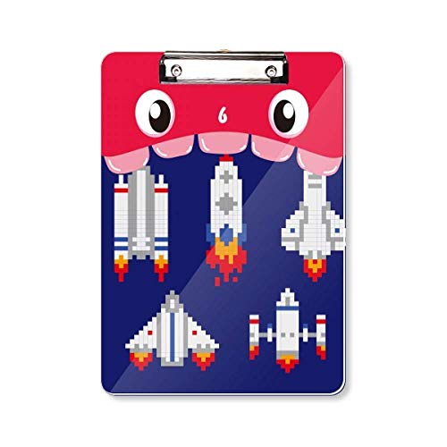 Porte-bloc A4 avec motif bateau spatial pour organiser vos notes quotidiennes