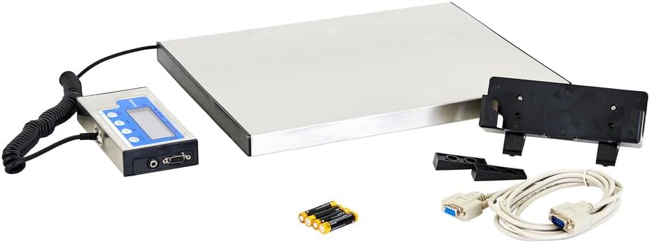 Bag view of the Brecknell SBWLPS400 scale indicator showing the RS232 port and power input.