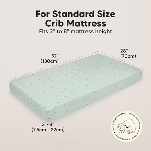 Image of KeaBabies 2-Pack Baby Crib Sheets for Boys, Girls, 52x28 Fitted (Bunnies) | Viscose Derived from Bamboo, Toddler Bed Sheets Neutral, Fitted Crib Mattress Sheet for Standard Baby Bedding, Soft, Cozy