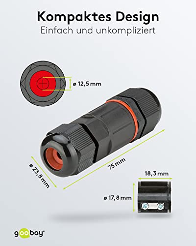 Goobay IP68 Cable Connector 7.5 cm - Image 3