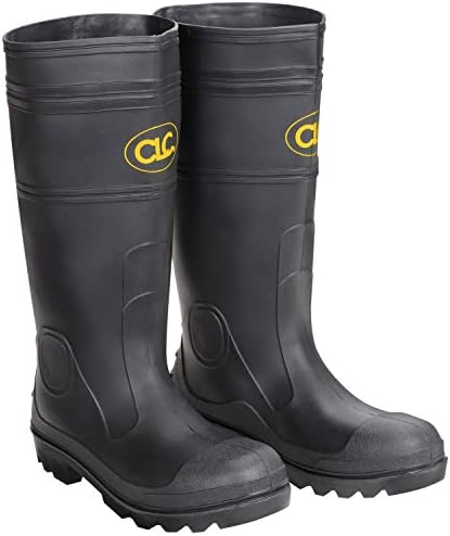 CLC Custom Leathercraft Rain Wear R23008 Over The Sock Black PVC Men's Rain Boot, Size 8