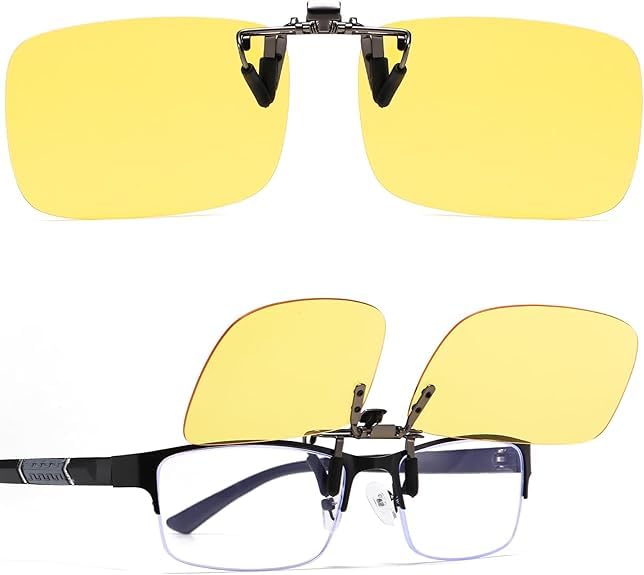 Musivon Sonnenbrillen Clip für Brille, Polarisierte Sonnenbrille zum Aufstecken für Herren und Damen, Clip on Sonnenbrille für Myopia Korrekturbrille, Outdoor -Aktivitäten, Wandern, Angeln