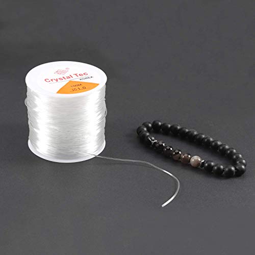 0.8/1.0/1.2/1.5mm Elastic String for Bracelets - Elastic Cord Stretchy Bead String - Stretch Cord for Bracelets, Beading and DIY Jewelry Making (1mm/100M)
