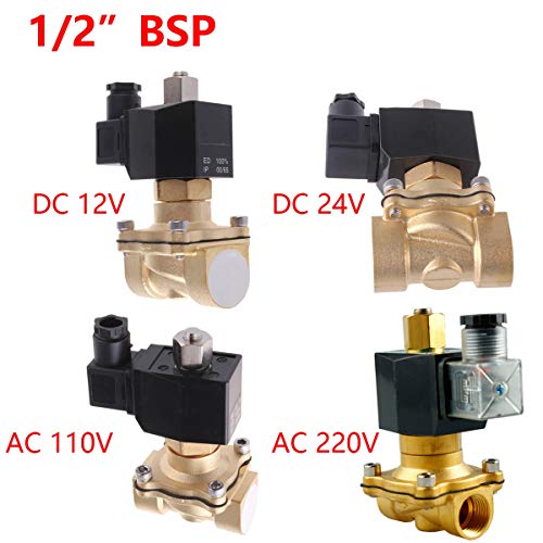 Électrovanne laiton 12V DN15 normalement ouverte vanne pneumatique eau air