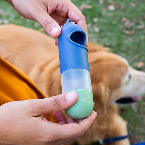 Porta Saquinhos Higiênicos com Recipiente para Alcool em Gel Azul - Oikos Animal