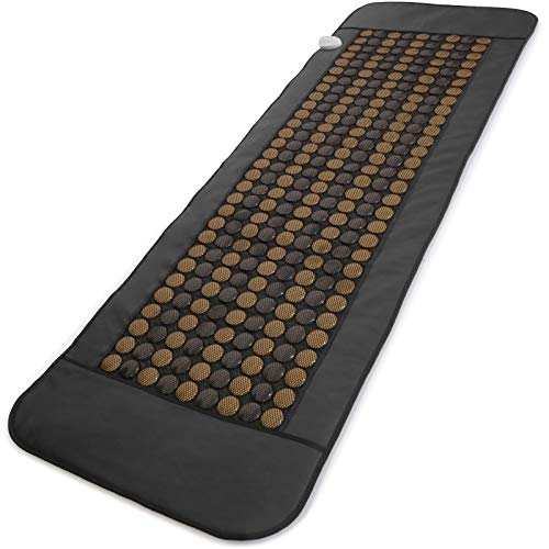 UTK Full Body Tourmaline Infrared Heating Pad, Large Far Infrared Therapy Heat Mat for Pain Relief, 24X70 Inch, 270 Tourmaline Stones, Auto-Off, Memory Function Smart Controller