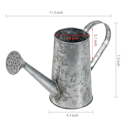Mygift7inchsmallrusticgalvanizedmetaldecorativevasesinvintagestylewateringcandesignfordriedflowersandartificialplantssetof2handcraftedinindia Urban Country Home Decor Mygift 7 inch small rustic galvanized metal decorative vases in vintage style watering can design for dried flowers and artificial plants set of 2 handcrafted in india urban country home decor