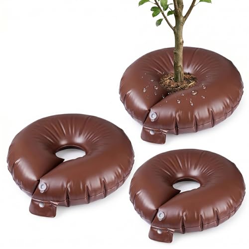 3 Stück Bewässerungsring 90cm Automatische Bewässerungsbeutel PVC UV Beständig Bewässerungssack Wassersack Baumring zur Bewässerung Wassersäcke für Bäume Pflanzenbewässerung