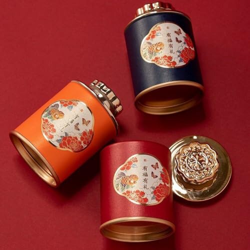 Abbdbd 6pcs Metal Tinplate Empty Tea Tins Stylish Mini Boxes for DIY Candles, Dry Storage, Spices, Tea, Sweets, Party Favors - Image 3