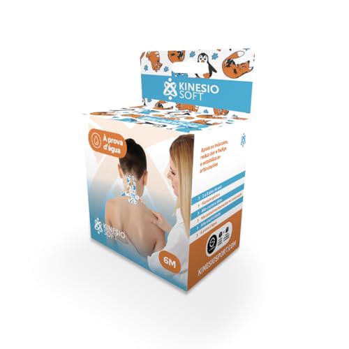 Bandagem Elástica Adesiva KinesioSoft 6m x 5cm, Bichinhos