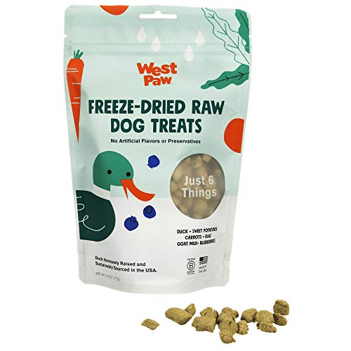 WEST-PAW-All-Natural-Raw-Freeze-Dried-Dog-Treats--Farm-Fresh-Duck-Training-Treats-for-Dogs-with-Fiber-Beta-Carotene-Vitamins-A-E-C--Wholesome-Canine-Treat-for-Puppies-Senior-Dogs--25-Oz- WEST PAW All-Natural Raw Freeze-Dried Dog Treats – Farm-Fresh Duck Training Treats for Dogs with Fiber, Beta Carotene, Vitamins A, E, C – Wholesome Canine Treat for Puppies, Senior Dogs – 2.5 Oz. … - Image 1
