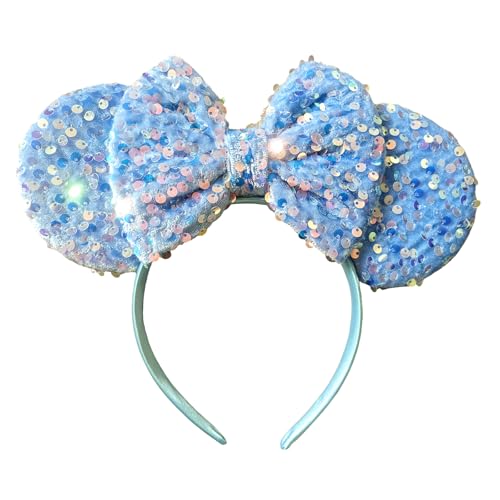 JOYFISCO Blue Mouse Ears Headband