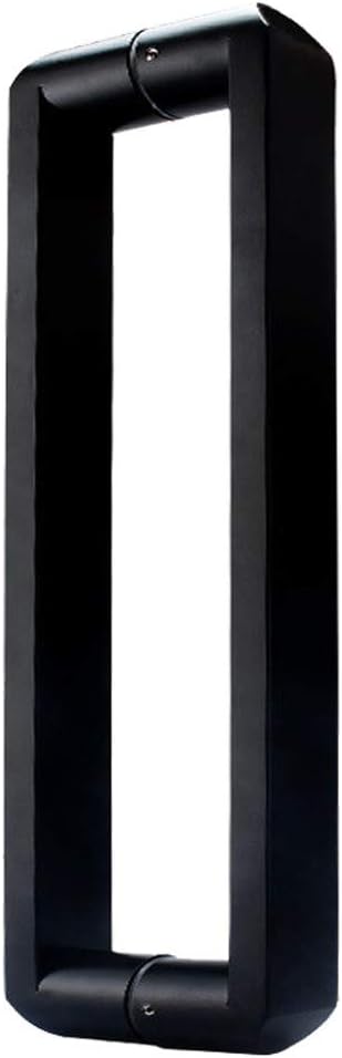 Sliding Barn Door Handle Set Commercial Rectangle H Shape Ladder Style Back to Back Stainless Steel Push Pull Handles Matte Black Finish 900mm Length