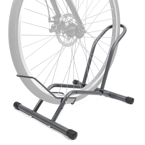 MEGHNA Fahrradständer Professional Boden Freistehender Ständer Halter Montages Fahrradpark Ständer für Mountainbike Rennrad MTB Schwarz (1… – Ansicht 2