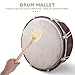 SUPVOX Wood Plush Drum Stick with Anti-Slip Handle, Bass Drum Mallet for Percussion Instruments, Multi-Color, 14.96 Inches, Ideal for Symphony and Marching Bands
