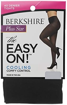 Berkshire The Easy On! 40 Denier Plus Size Tights, Black, Queen Petite