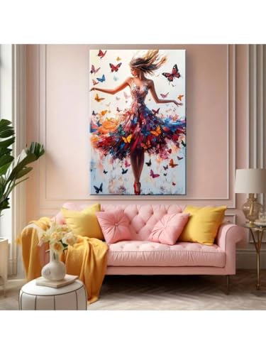 Tableau danseuse papillon vintage décor esthétique chambre 30x40 - 2